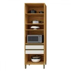 Paneleiro Tempranillo 3 Portas 2 Gavetas 100% Mdf Amêndoa/off