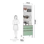 Paneleiro Torre 70cm Bronze Pérola Branco Com Verde Jade