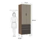 Paneleiro Torre 70cm Inox Bronze Dourado C/ Preto Txt