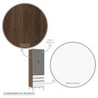 Paneleiro Torre 70cm Inox Prata Dourado C/ Branco