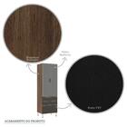 Paneleiro Torre 70cm Inox Prata Dourado C/ Preto Txt