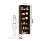 Paneleiro Torre 70cm Jade Nogueira Dourado Com Legno Crema