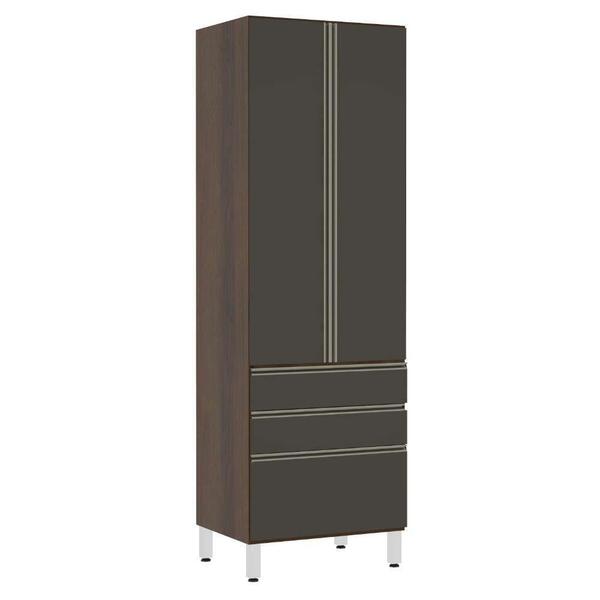 Paneleiro Torre 70cm Jade Nogueira Dourado Com Preto Txt