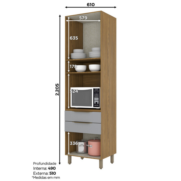Paneleiro Torre Quente 01 Forno Evidence Briz | Leroy Merlin