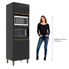 Paneleiro Torre Quente 03 Portas 02 Nichos Cecília Preto J Ca