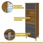 Paneleiro Torre Quente 1 Porta 3 Gavetas Baronesa 100% Mdf Fr