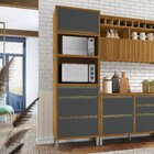 Paneleiro Torre Quente 1 Porta 3 Gavetas Baronesa 100% Mdf Fr