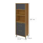 Paneleiro Torre Quente 1 Porta 3 Gavetas Imperatriz 100% Mdf