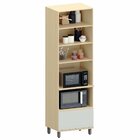 Paneleiro Torre Quente 2 Portas 1 Gaveta Aurora Pet Cinza Cri