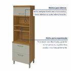 Paneleiro Torre Quente 2 Portas 1 Gaveta Princesa  100% Mdf F