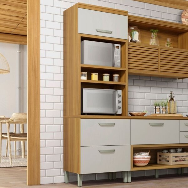 Paneleiro Torre Quente 2 Portas 1 Gaveta Princesa  100% Mdf F