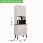 Paneleiro Torre Quente 2 Portas Bella Branco