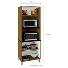 Paneleiro Torre Quente 3 Portas Evidence Carvalho Poliman