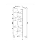 Paneleiro Torre Quente 4 Portas 1 Nicho Para Forno E Adega Fu