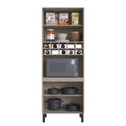 Paneleiro Torre Quente 4 Portas 1 Nicho Para Forno E Adega Fu