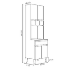 Paneleiro Torre Quente 4 Portas Com Adega Débora Preto - Pall