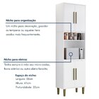 Paneleiro Torre Quente 4 Portas Lorena Branco