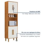 Paneleiro Torre Quente 4 Portas Lorena Nature/off White