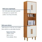 Paneleiro Torre Quente 4 Portas Lorena Nature/off White