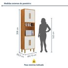 Paneleiro Torre Quente 4 Portas Lorena Nature/off White