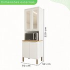 Paneleiro Torre Quente 4 Portas Paris Reflecta Branco