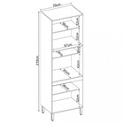 Paneleiro Torre Quente 4 Portas Vidro Firenze Demóbile