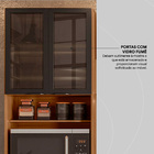 Paneleiro Torre Quente 4 Portas Vidro Firenze Demóbile