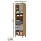 Paneleiro Torre Quente 61cm Multimóveis Cr6005 Nature/cinza