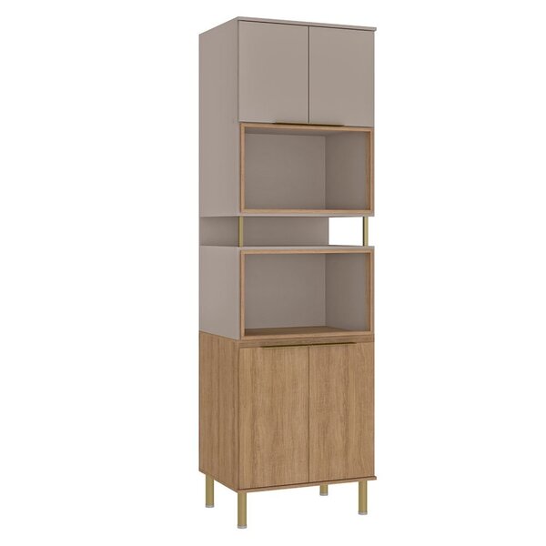 Paneleiro Torre Quente 70cm 4 Portas Deseo Mel /fendi