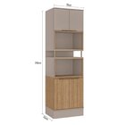 Paneleiro Torre Quente 70cm 4 Portas Deseo Mel /fendi