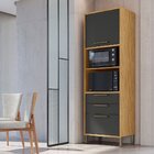 Paneleiro Torre Quente Com 2 Portas 2 Gavetas E Espaço Micro-