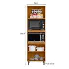 Paneleiro Torre Quente Criare 3 Pt Freijó E Off White