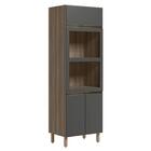 Paneleiro Torre Quente Duplo Maly N03 Carvalho/grafite - Mpoz