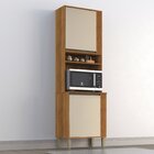 Paneleiro Torre Quente Lara Sallêto Móveis Cinamomo/off White