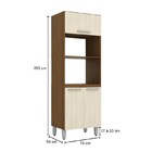 Paneleiro Torre Quente Niterói 3 Portas Castanho/nogueira - M