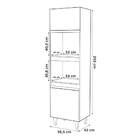 Paneleiro Torre Quente Para Cozinha 02 Portas Ruth 56 Cm - D'