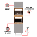 Paneleiro Torre Quente Para Cozinha 02 Portas Ruth 56 Cm - D'