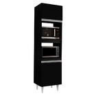 Paneleiro Torre Quente Para Cozinha 02 Portas Ruth Preto 56 C