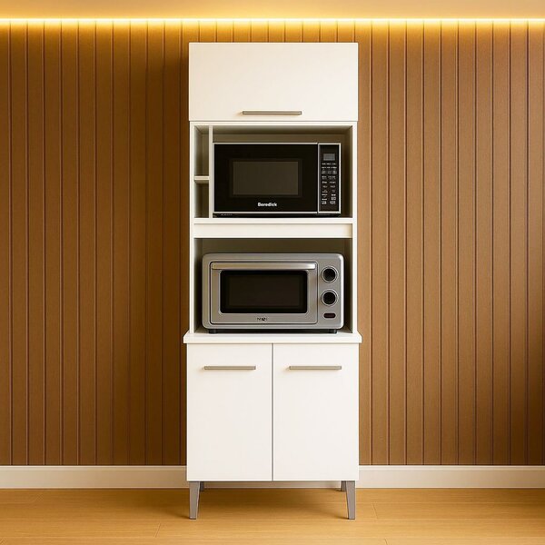 Paneleiro Torre Quente Realeza Com 3 Portas Branco