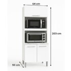 Paneleiro Torre Quente Realeza Com 3 Portas Branco