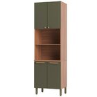 Paneleiro Torre Quente Sálvia 70cm Para Micro E Freijó/verde