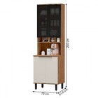 Paneleiro Toscana 100% Mdf 4 Portas Freijó/off White - Mx Móv