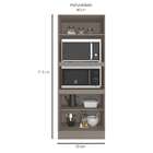 Paneleiro Unna 3 Pt Fumê