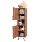 Paneleiros 2 Portas 1 Nicho Castanho/ades Coral/metal Preto B