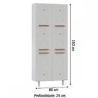 Paneleiros Em Aço Mirage New 6 Portas 5 Prateleiras Branco -