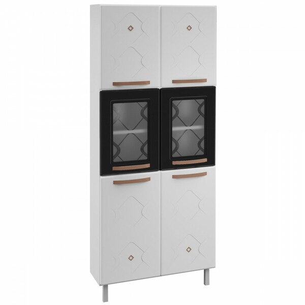 Paneleiros Em Aço Mirage New 6 Portas 5 Prateleiras Com Vidro