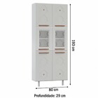 Paneleiros Em Aço Mirage New 6 Portas 5 Prateleiras Com Vidro