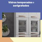 Paneleiros Em Aço Mirage New 6 Portas 5 Prateleiras Com Vidro