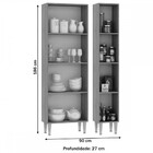 Paneleiros Madri 6 Portas Teka/branco - Fellicci