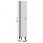 Paneleiros Max 1 Porta Nogal/branco Pa20 - Fellicci